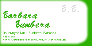 barbara bumbera business card